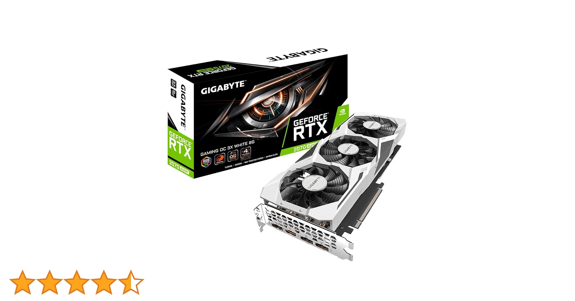 Tarjeta gráfica GeForce RTX 2070 Super Gaming OC White 8G, 3